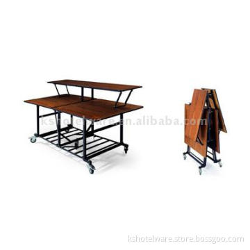 BANQUET BUFFET FOLDABLE TABLE  WITH 4 WHEELS
